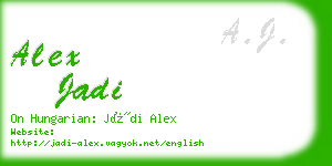 alex jadi business card